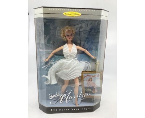 Mattel Barbie doll ; Barbie as Marilyn The Seven Year Itch Hollywood Legends collection in white dress. From a fine private c