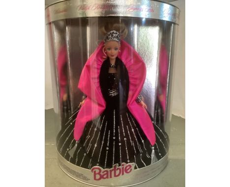 Mattel Christmas Barbie doll 1998; Fabulous Black velvet dress with a rose wrap and crown; all sealed and perfect stock from 