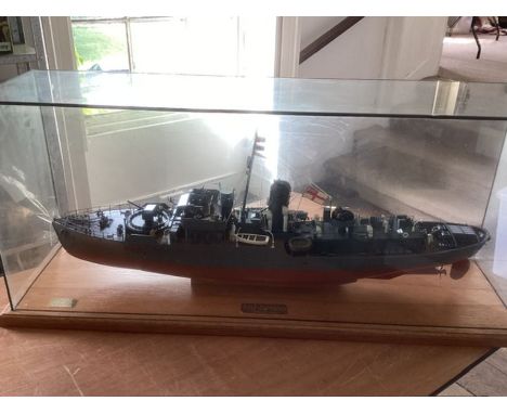 Vintage Matchbox model Large 1;72 scale ship, made and constructed by a professional modeller &nbsp;for the London Toy Fair o