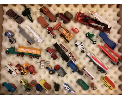 Vintage Diecast Vehicles toys to include Matchbox Lesley Dinky and others; large owned from Childhood collection of toy vehic