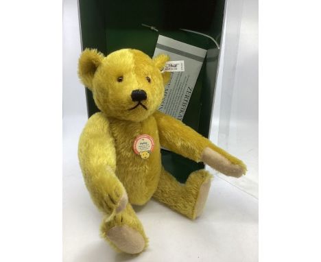 Steiff Petsy Messing replica Teddy bear 1927 &nbsp;35cm teddy bear, golden mohair boxed in condition as sold 0181, with label