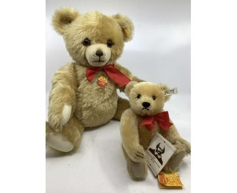 Steiff Brummbar teddy bear 19&rdquo; articulated with pronounced snout 011825 yellow tag growler teddy bear , as sold ; and a