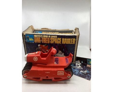 Vintage 1968 &nbsp;toy Mattel Uni Tred Space Hauler in original Box( no figures) Major Matt toy. Includes the red vehicle and