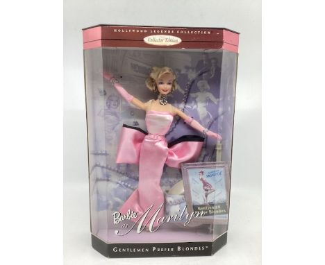 Mattel Barbie doll; Gentlemen prefer Blondes rose dress version 1997 Marilyn Monroe boxed mint Hollywood Legends Collection (