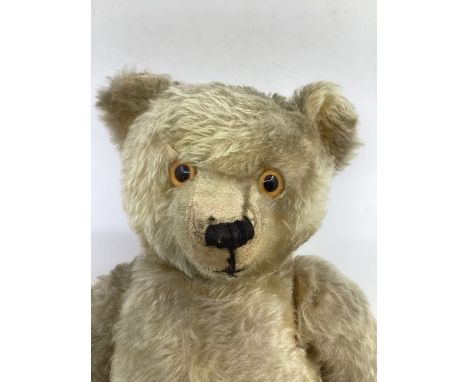 Vintage Chiltern 25&rdquo; large smart articulated golden teddy bear -handsome face and features and pronounced snout -has so