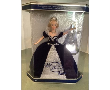 Mattel Vintage Barbie doll; Millennium Princess Barbie doll year 200 with a Fine doll with a Christmas tree bauble in the box