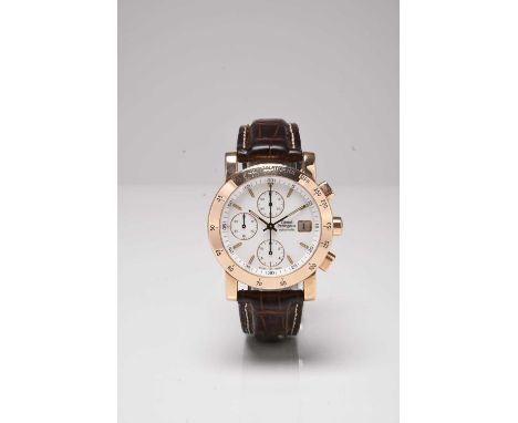 Girard-Perregaux: A gentleman's 18ct gold chronograph watchReference: GP7000Date: Circa 2000Movement: Jewelled, automaticDial