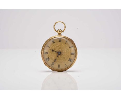 A lady's 18ct gold open face pocket watchDate: Hallmarks for 1897Movement: Signed Cozens Matthews &amp; Sharpe, London, no.93