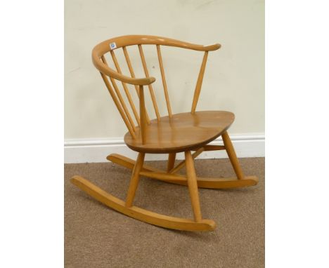 Ercol child's shaped and stick back rocking chair