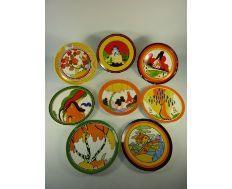 Set of eight Wedgwood for Bradford Exchange limited edition 'The Bizarre World of Clarice Cliff' collector's plates D20cm 