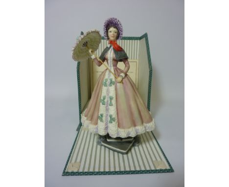 Limited edition Royal Worcester figure 'Beatrice' from the Victorian Series modelled by Ruth Esther van Ruyckevelt, no. 61/ 5
