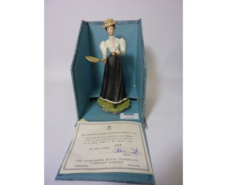 Limited edition Royal Worcester figure 'Marion' from the Victorian Series modelled by Ruth Esther van Ruyckevelt, no. 157/ 50