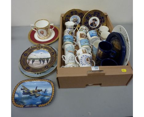 Spode limited edition 'The Battle of Britain Anniversary Plate, other aviation and Naval related collector's plates in one bo