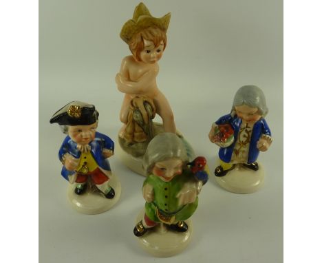 Hummel figure 'Cold Ol' Swimming Hole' by Harry Holt H14cm and three other Hummel figures (4)
