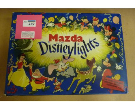 Christmas Decorations - Vintage Mazda Disney Lights (boxed) 

PLEASE NOTE - Due to its age this item is classified as a VINTA
