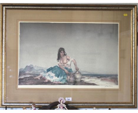 Sir  William Russell Flint 'Sara' Lithograph, signed in pencil 40cm x 63cm