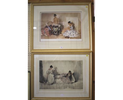 After Sir William Russell Flint 'Studio Accessories' Limited edition print, 263/850 with blind stamp 36cm x 54cm And another 