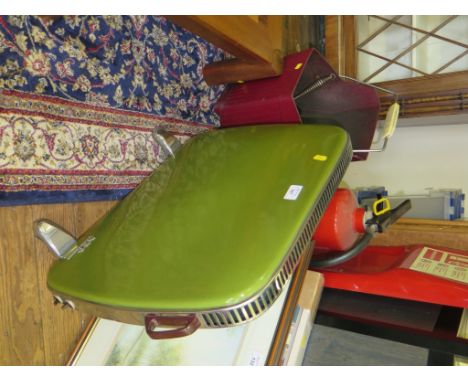 An A.E.G. Airstream room heater, in green enamel, 1960's