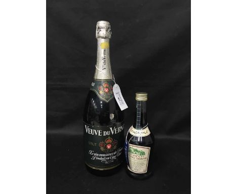 VEUVE DU VERNAY MAGNUMDry sparkling wine. 1.5L, no strength stated. BRAMMLEScotch Whisky Liqueur. 35cl, 23% volume. 2 bottles