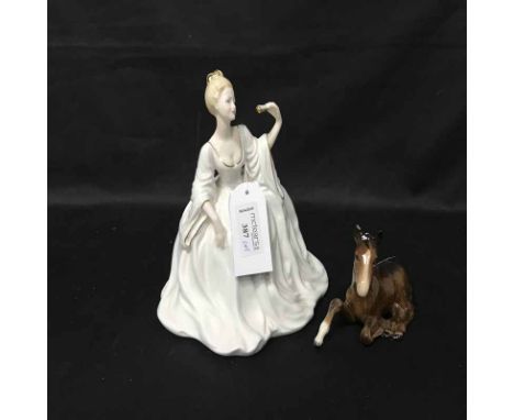 LOT OF MIXED CERAMICSincluding Royal Doulton figure 'Home Again', a Lladro figure of of a kneeling girl, Carlton ware salt an