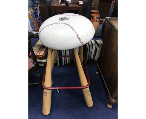 BASEBALL THEMED NOVELTY STOOL