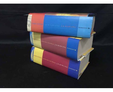 THREE HARRY POTTER BOOKSincluding two first editions