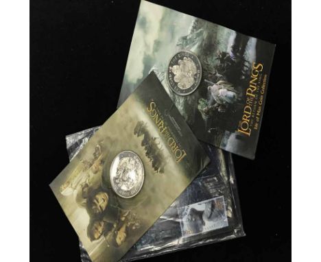 GROUP OF VARIOUS LORD OF THE RINGS THEMED COINS ETC