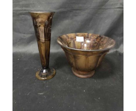 LOT OF GLASSincluding a Lalique style candlestick