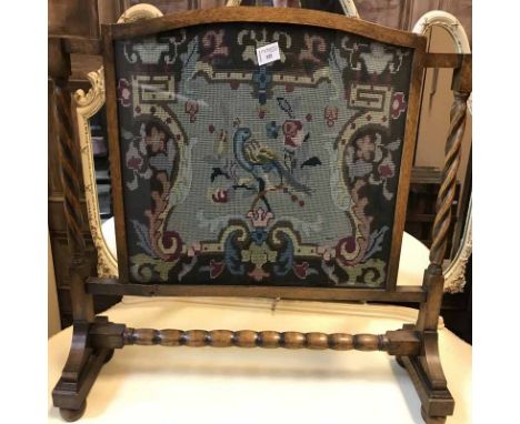 EMBROIDERED FIRE SCREEN 