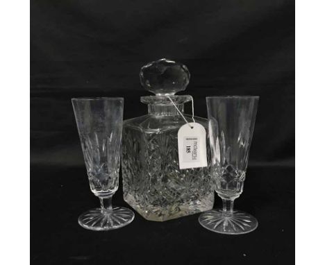 LARGE LOT OF CRYSTAL AND GLASSincluding decanter, drinking glasses, etc