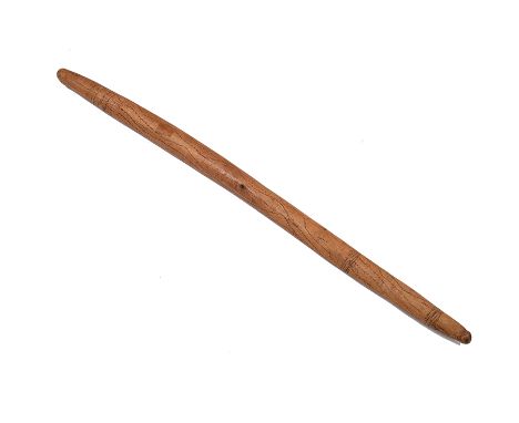 AN ABORIGINAL DIGGING STICK
with incised decorations, 72cm long