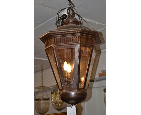 A METAL FRAMED STREET LIGHT