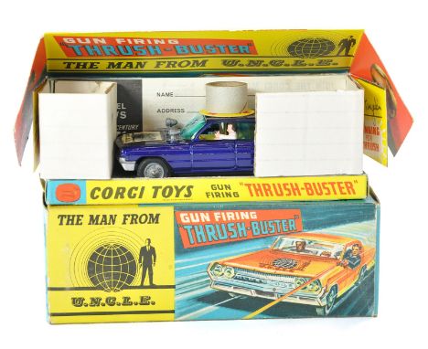 Corgi No. 497 The Man From Uncle 'Thrush Buster' Oldsmobile. Blue version with cast metal lights, complete with all figures a