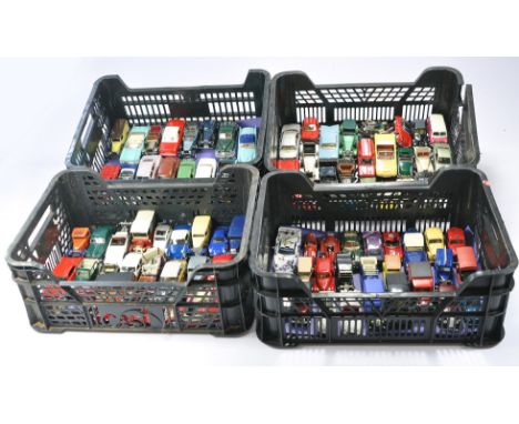 Four Trays of diecast issues from various makers. Some older issues from Dinky but generally repainted. Solido, Saico, Brumm 