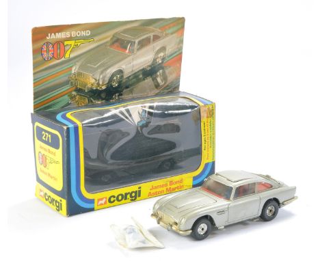 Corgi No. 271 James Bond 007 Aston Martin DB5. Generally good to very good, perhaps better but some residual smearing through