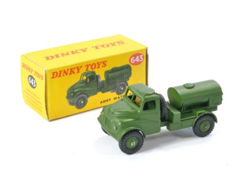Dinky No. 643 Army Water Tanker. Generally excellent with little sign of wear. In very good to excellent box. 