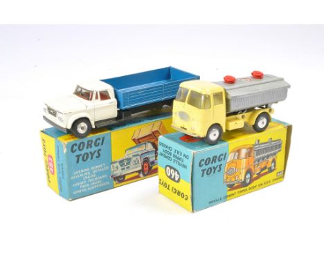 Corgi No. 460 Neville Cement Tipper Truck plus No. 483 Dodge Kew Tipper. Both good with notable chips throughout. In fair box