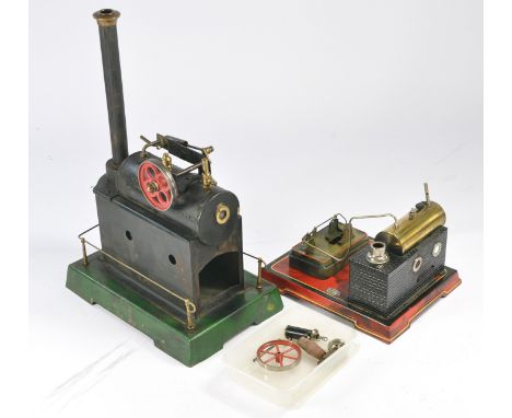 A Josef Falk Brick Effect Horizontal Steam Plant / Engine. Well used and in need of some restoration as shown. In addition a 