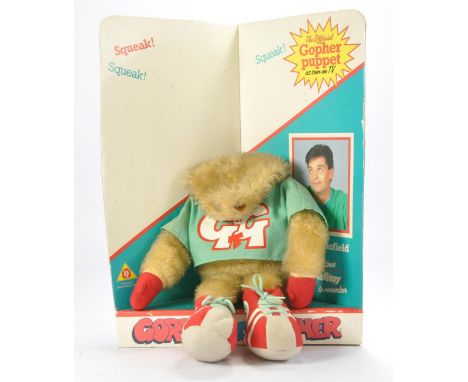 Original Gordon the Gopher Squeaking Hand Puppet (with POS) box. Well loved! 