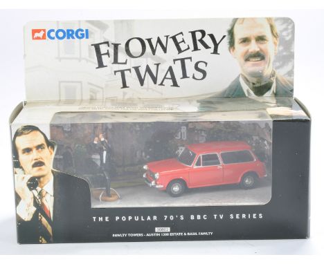 Corgi No. 00802 Fawlty Towers Austin 1300 Estate and Basil Fawlty Figure. Excellent in Excellent Special Issue 'Flowery Twats