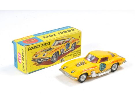 Corgi No. 337 Customized Chevrolet Corvette Sting Ray. Generally excellent, some minor specks one side near door. In good box