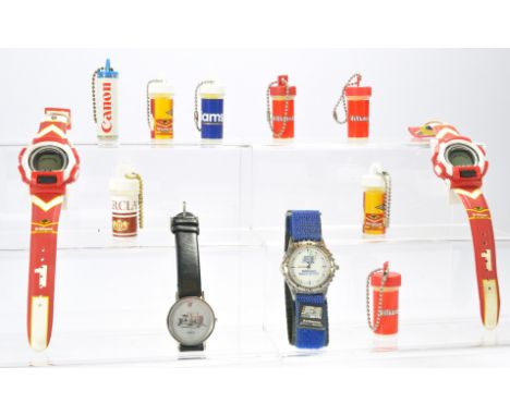 Formula 1 Williams Team Memorabilia comprising pair of 1998 Quartz Veltins Digital Watches, Quartz Rothmans Watch and Limited