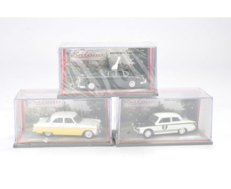 Corgi classic cars group comprising Lotus Cortina, Jaguar MKII and Ford Zodiac. All excellent and boxes still with wrapper. 