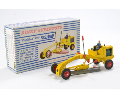 French Dinky No. 886 Richier (Motor Grader). Yellow, with green engine, red plastic parts. Generally excellent with only the 