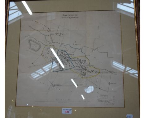 A MAP OF DORCHESTER (enlarged from the Ordnance Survey) 1831