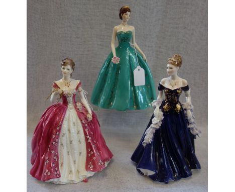 THREE ROYAL WORCESTER FIGURES, 'Lauren', 'Venetian Masquerade' and 'Forever'