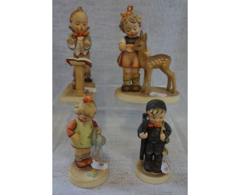 FOUR HUMMEL/GOEBEL FIGURE, 'Band leader', 'Friends', 'Little Gardener' and 'Chimney Sweep'