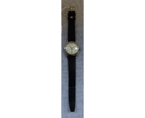 ETERNA: A gentleman's stainless steel case wristwatch with manual wind movement, silver dial, subsidiary seconds dial, gold c