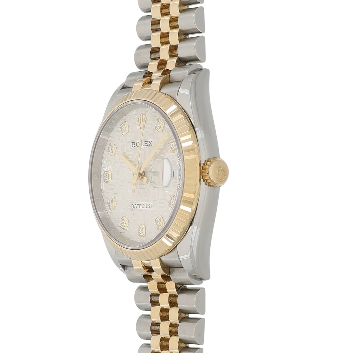 2021 [USED] ROLEX DATEJUST 36 126233G SILVER JUBILEE_10P DIAMOND Watch Ref: 126233G
