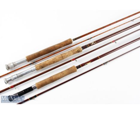 Bruce and Walker England Mk I ultra-light hollow glass fly rod 9’ 3” 2pc line 8#, alloy uplocking reel seat (butt spike missi